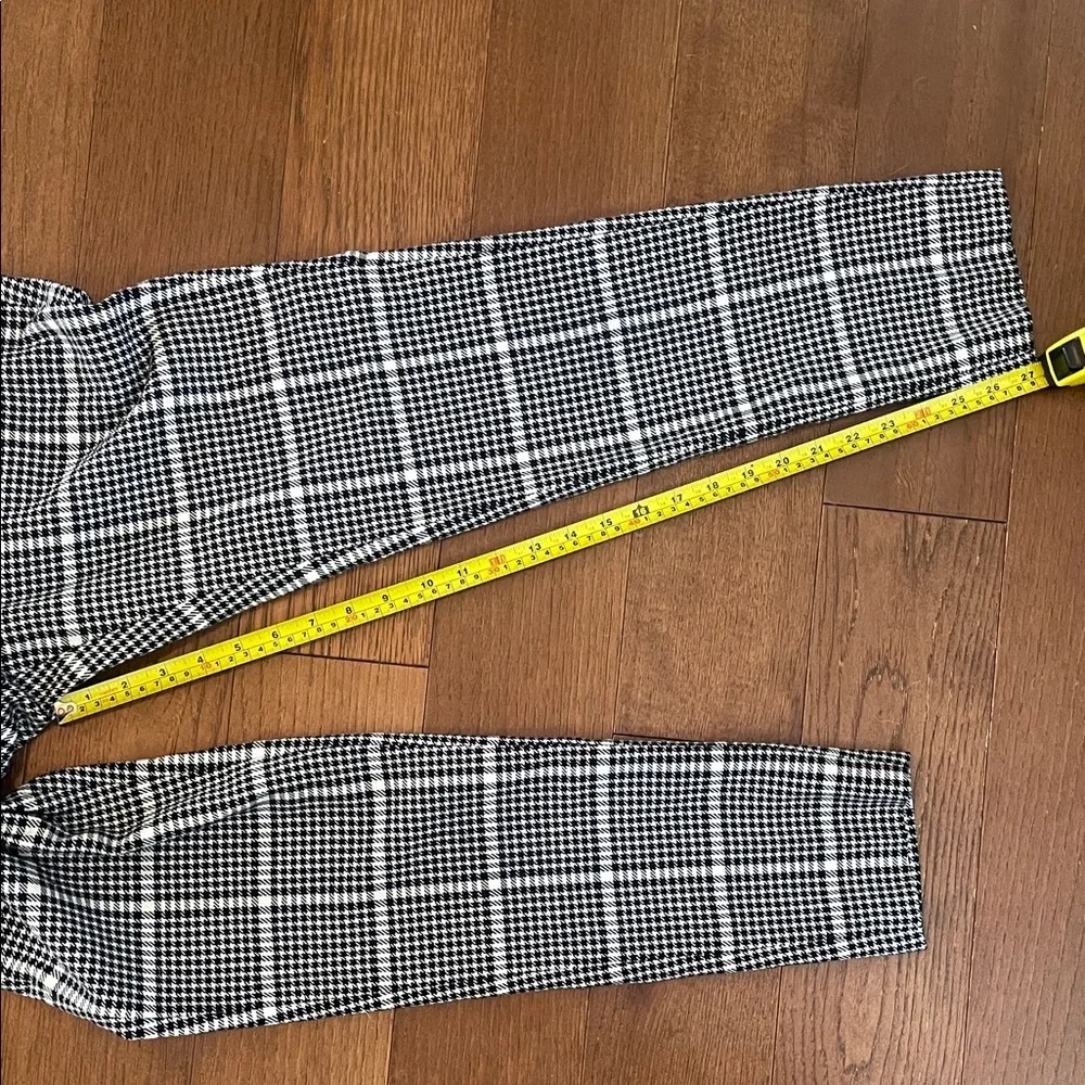 asos Black & White Plaid Tailored Slim Pants (Size:30x30)